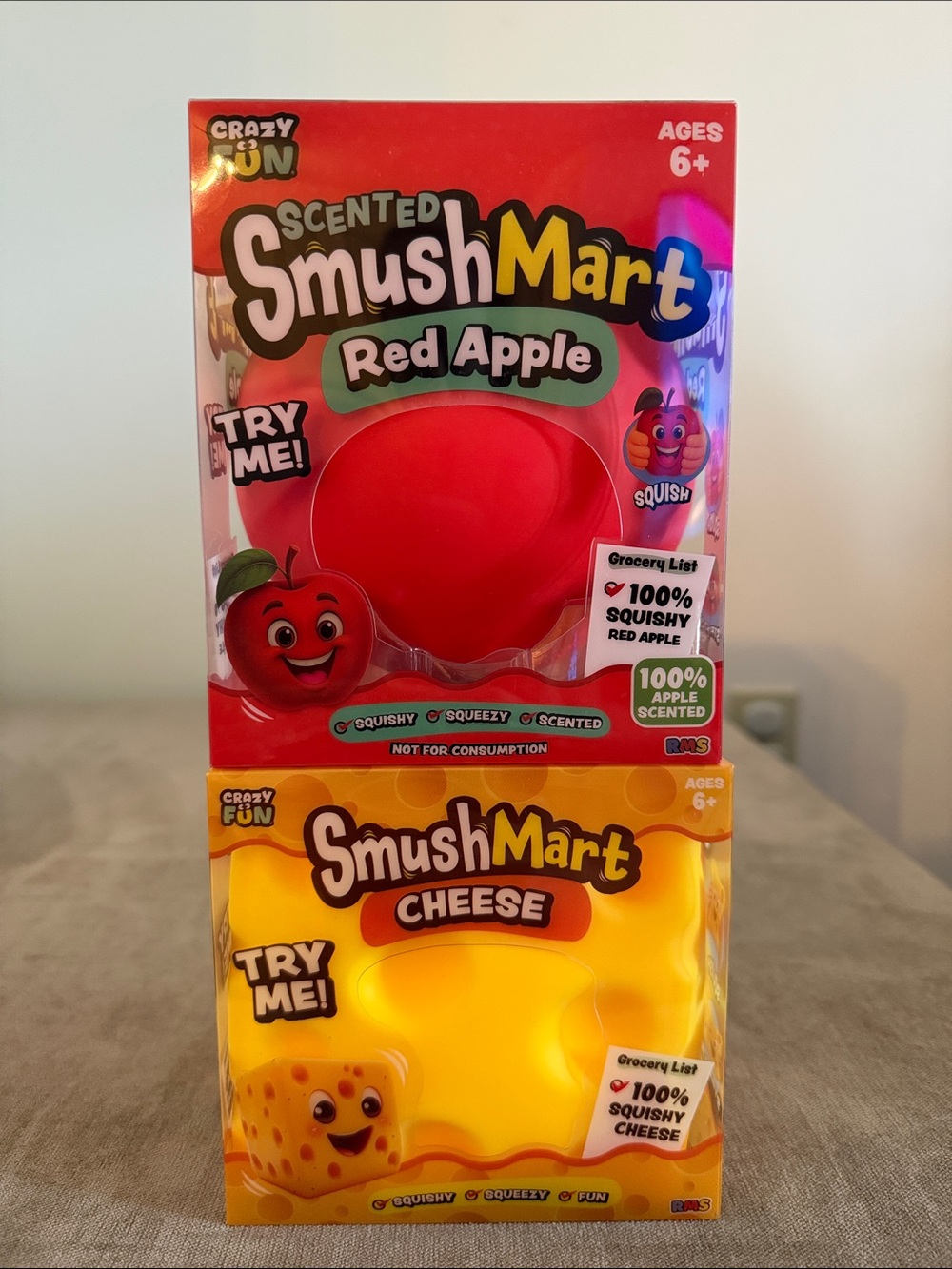 SmushMart Red Apple & Cheese Squishy Toy | New